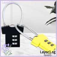 LAYOR1 Password Lock, Steel Wire Cupboard Cabinet Locker Padlock Security Lock,  3 Digit Mini Aluminum Alloy Suitcase Luggage Coded Lock