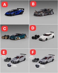 CM Model 1:64 合金模型 Senna GTR 765LT Imola GTR R35 STI WRX