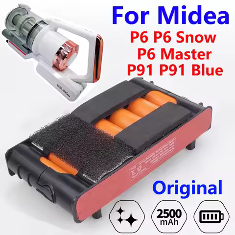 100% Original 25.2V 2500mAh Battery For Midea BP25225E BP25220G P6/P6 Snow/P6 Master/P91 Blue Wirele