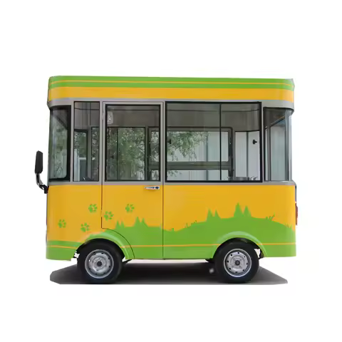 Electric 4 Wheels Mobile Ice Cream Food Cart Street Fast Food Vending Truck