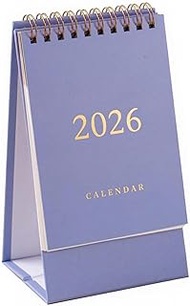 2026 Mini Desk Calendar Wirebound Memo Notes Calendar 6.5" x 3.7" - Purple (Oct. 2025 to Dec. 2026)