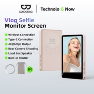 Magnetic Selfie Monitor GOOJODOQ Wireless Screen Mirroring | 4K 60fps Wired Output | Long-lasting Ba