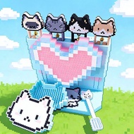【猫泡泡】像素猫咪系列 2.6mm拼豆 豆笔双豆笔新手适用肌无力 【Cat Bubble】Pixel Cat Series 2.6mm Bead Pens, Double Bead Pens for 