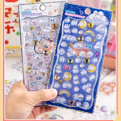 Cute 3D Stickers Set - DIY Scrapbooking Journaling Stickers - Decorative Elements for Notebooks, Dia