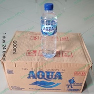 Aqua Mineral Water air mineral 600ml ( 1 dus 24 )