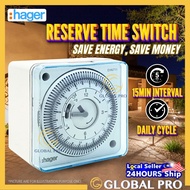 HAGER 24hr Analog Timer Switch EHN711 Timer Analog Timer Switch Timer Harian 24 Jam Cycle 24hours Ti