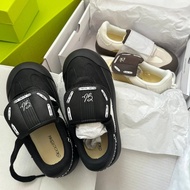 Bai Jingting Inspired Fluffy Shoes - Genuine Leather Casual Sport Sneakers with Black Ribbons | 2024