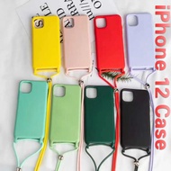 Candy Series Phone Case Casing Cover with Straps For iPhone 12 pro max/12/12pro/12mini  11 Pro Max Case