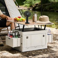 Outdoor Camping Table Storage Box Car Box Table Integrated Camping Large-Capacity Dual-Use Multi-Fun