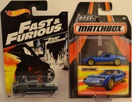 Hot Wheels 2 Cars Bundle '67 Ford Mustang Fast & Furious Series & MBX Lamborghini Miura P400 S Best 