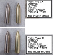 Point arraw mesin CNC Od 8mm/bahan panahan/Alat olahraga/NASYIRA