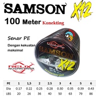 Samson X12 PE String 100 Meters PE Relix Nusantara Connectedconnecting 100 M - 1000 M braided line x