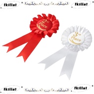 FKILA Rosette Ribbon, Blue,Red,White Recognition Ribbons Ribbon Award Set, Honorable Ribbon
