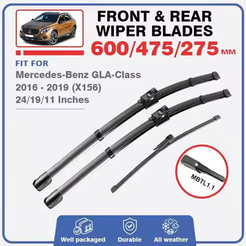 Front Rear Wiper Blades For Mercedes Benz GLA 2016 2017 2018 2019 X156 Windshield Windscreen Accesso