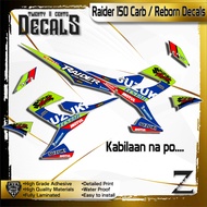 Suzuki Raider 150 carb / reborn Decals High-Quality Stickers ecstar blue moto gp