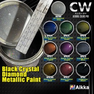 Black Crystal Diamond Metallic Paint Cat 2K Touch Up Paint Aerosol DIY Cat Spray Bottle Hitam Krista