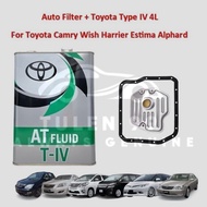 Toyota Type 4 Transmission Fluid 4L + ATF Service Set For Toyota Camry Wish Estima Harrier Alphard V