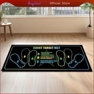 MagiDeal Squat Stance Mat Rubber Backing Squat Training Mat Fitness Gear Anti-Slip Printed Markings