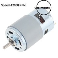 Chgimposs 775 động cơ DC 24V 6000-12000rpm tốc độ cao mô-men xoắn lớn động cơ ổ bi kép