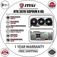 USED MSI RTX 3070 SUPRIM X 8G Graphics Card  8GB 5888SP 1845MHz GDDR6 8GB 1 Year Warranty