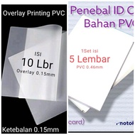 0.76mm PVC ID card PVC Lapisan tengah Overlay Penebal ukuran A4 inkjet PVC iD Card isi 5 sheet (50