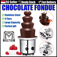 4 Tier Chocolate Fondue Stainless Steel  | Fountain Maker l Party Gifts | Chocolate fountain dessert