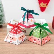 [Triangle Christmas Box] Triangle Box Gift Packaging Chocolate Candy Christmas Cookies, Santa Gift Box, X Mas Cake Souvenir, Merry Christmas
