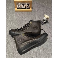 87DD Converse Chuck 70 black zip leather high top canvas shoes for men and women, Brown