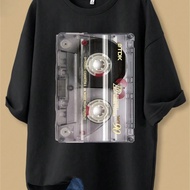 220g Heavyweight Pure Cotton Retro Cassette Tape Tee - Vintage TDK Cassette Print