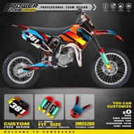 PowerZone Custom Team Graphics Backgrounds Decals For 3M Stickers Kit For KTM SX85-105 2003-2012 85c