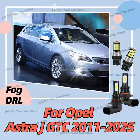 2PCS Car Accessories 12V Fog Lamps 6000K DRL Daytime Running Lights For Opel Astra J GTC 2011-2025 2