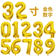 107cm Numbers1234567890Aluminum Foil Film Balloon Photo Name One Hundred Days Old Wedding Birthday P