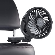 Battery Operated USB Car Fan,Electric Cooling Fan with 4 Speed,360 Degree Rotatable Backseat Car Fan