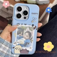 For IPhone 17 16 15 14 13 12 11 Pro Max X XR XS Max 7 8 Plus Cute Puppy Candy 2-in-1 Photo Sandwich 