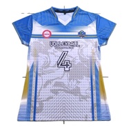 Jersey Aja Jersey Voli Putih Biru Full printing