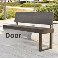 High-end wood grain outdoor plaza bench, seating area, outdoor bench, guesthouse bench, ironwork ben