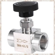 (MDQS) Equal Female Thread 304 Stainless Steel Flow Control Shut Off Needle Valve