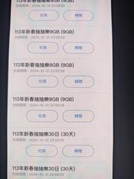 中華電信 新春抽抽樂 勁量流量包 網路流量 5G/7G/9G30天吃到飽 網路 預付卡 國外回來可用