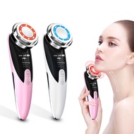 [💯 Free Facial Mask ]EMS Beauty Machine RED&amp;BLUE LED Light Beauty Instrument Face Massager Cleaning and Photon Skin Rejuvenation Beauty Device Vibration Massage Deep Cleansing Facial massager Ultrasonic Iontophoresis Ion exporter Pore Cleaner