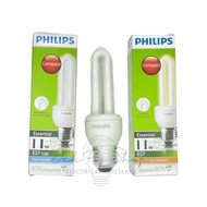 หลอดไฟ หลอดตะเกียบ Compact Fluorescent แบบ 2U มีขนาด 8W 11W 14W มี สีขาว และ สีวอร์มไวท์ ยี่ห้อ Phil