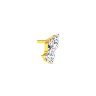 Audrey's 18K Gold Natural Diamond Nose Pin, Nose Piercing, Mookuti, HIDUNG/NOSE STUD/ Diwali Gift