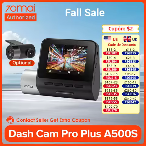 70mai A500S Dash Cam Pro Plus+ 1944P 140FOV 70mai Car DVR Support Rear Cam WIFI Built-in GPS ADAS 24