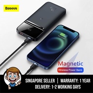 Baseus Power Bank 10000mAh Portable 20W Magnetic Wireless Charger External Battery PowerBank, Compat