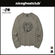 [niceghostclub] Crying Angel Waffle L/S Tee_T-Shirts_Unisex_Korean style