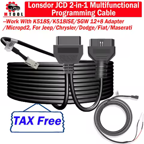 Lonsdor JCD 2-in-1 Multifunctional Programming Cable for Jeep/ Chrysler/ Dodge/ Fiat/ Maserati Work 