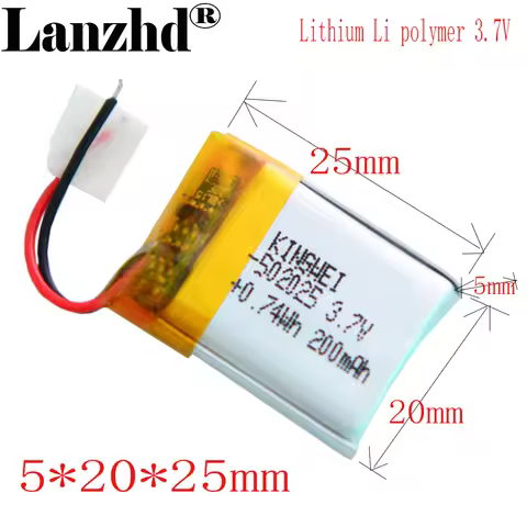 1-12pcs Li-polymer 3.7v 200mah 502025 li ion Battery For PSP Smart Watch LED Lamps Bluetooth Speaker