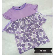 Peplum newborn baju kurung baby