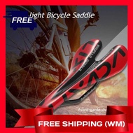 Bicycle Seat Full Carbon Fiber Mountain Bike Road Bike Cushion Saddle (black red