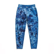 江戶勝 日系 女裝 低調扎染彈性丹寧長褲(石洗綠) #褲子#牛仔褲