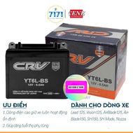 BÌNH ẮC QUY KHÔ CRV XE SH MODE VISION 125 AB 125 LEAD 125... BÌNH LỠ - YT6L